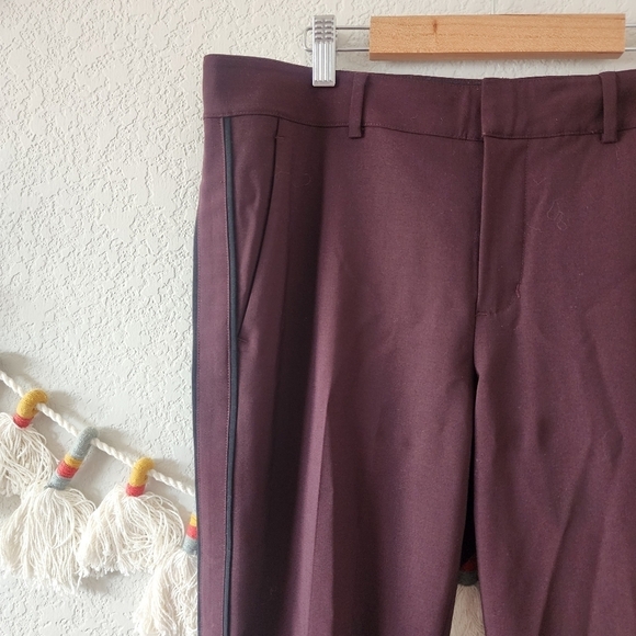 Vince Wool Burgundy Slim Trouser Pants Contemporary Business Casual Modest 8 - Picture 6 of 13